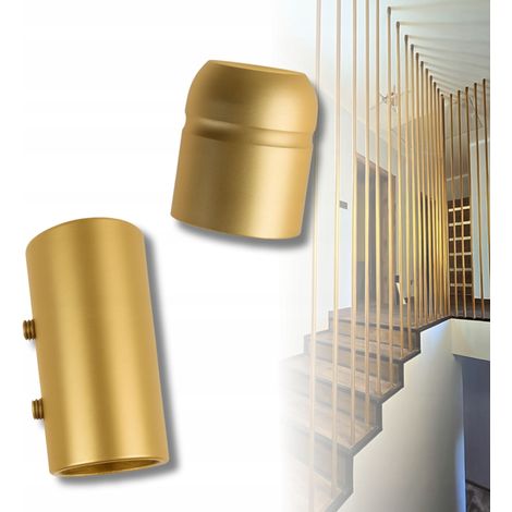Mittelhalter Für Rundrohr Ø25 mm, Befestigung Für Stabgeländer, Gold