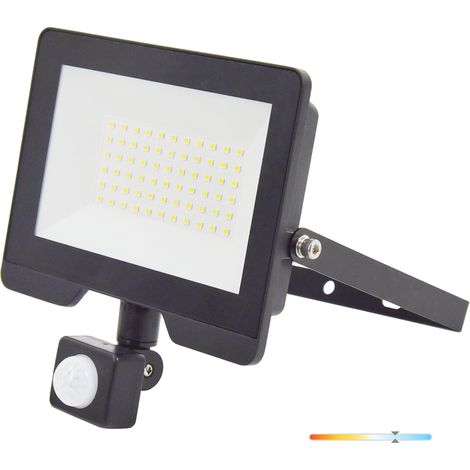Projecteur LED extérieur 50 W avec détecteur de mouvement, 6500 K, 4240 lm, noir IP54 Kobi MHC (1/3)