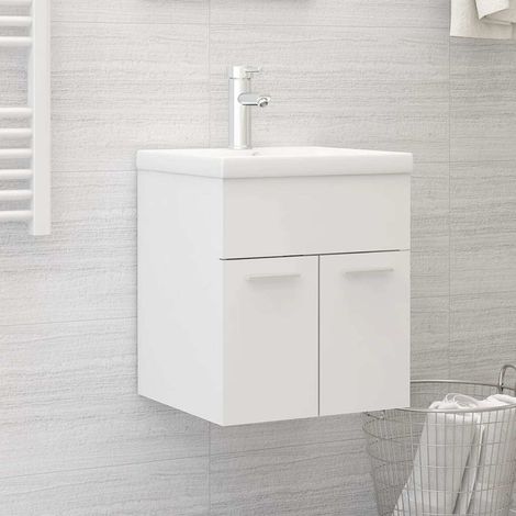 vidaXL Mobile Sottolavabo Bianco 41x38,5x46 cm in Multistrato (1/5)