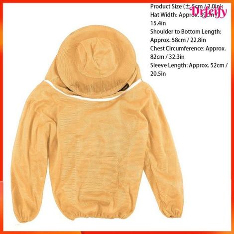 Akozon Veste d'apiculture (Orange)De L'Apiculture Outils Professionnels De L'Apiculture De Protection animalerie soin Orange Jaune (1/5)