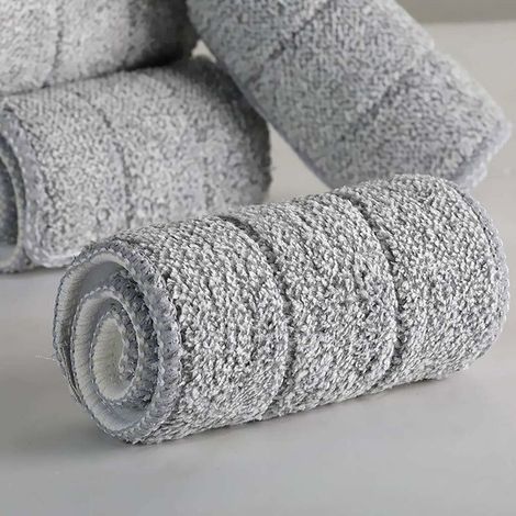 10 pièces Serpillères en Microfibre pour Balai Lave-Sol Housse de Nettoyage de Rechange Vadrouille La Tête de Ménage de Vadrouille pour Balai Plat Nettoyage en Microfibre/Lingettes de Nettoyage 33x12m (1/4)