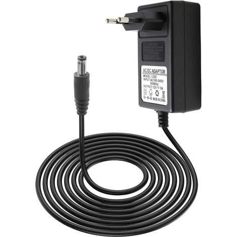 Universelles Netzteil 12 V 3 A 36 W,240 V 50/60 Hz. Geeignet für LED-Beleuchtung,Kurzschluss und Überhitzung. Anschlussgröße: 5,5 mm x 2,1 mm (1/5)