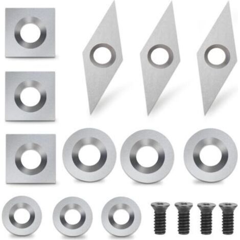Pr Carbide Cutting Inserts 12 Pieces Wood Turning Tools Carbide Inserts Wood Turning Gouges (1/5)
