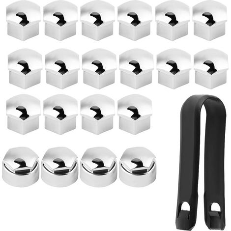 cache ecrou uchon De Jante Boulon Ecrou Couvre Écrou De Roue Universel Uchons De Boulon De Protection Couvercle De Jante Bouchon Anti-Poussière Uchon 20Pcs 17Mm Écrou Roue De Voiture Auto Protection D (1/5)