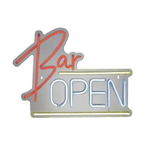 Luz led neón decorativa bar open, 40 x 30 x 1,5 cm