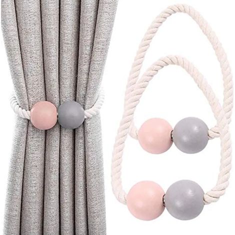Magnetische Vorhang Raffhalter 2 Stück Vorhang Raffhalter Kinderzimmer Holz Fenster Drapieren Holdbacks Vorhang Clips für zu Hause, Wohnheim, Büro, Hotel Fenster Dekorative