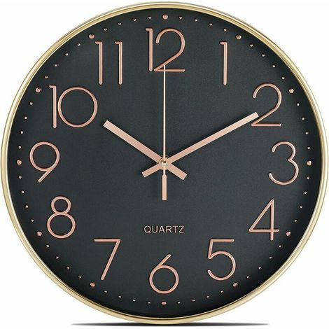 Silent Wall Clock, No Ticking, 30.5 cm, Modern Battery Operated Wall Clock, Easy to Read Decoration for Kitchen, Home, Living Room, Office, Bathroom (1/5)
