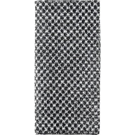 1 Serviette exfoliante, polyester, motif grille noire, 99 cm, pour femme et homme, douche quotidienne (1/5)