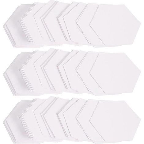 300 Papierschablonen für Patchwork, Zuschnitt und Quilten – 7 x 6,2 cm – Weiß (1/4)
