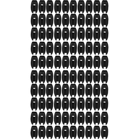 100 isolateurs de clôture électrique ABS résistants aux intempéries pour poteau carré, fil d'acier noir, lot de 100 pièces