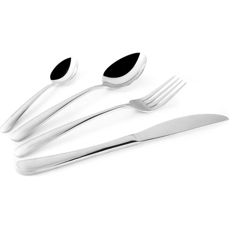 Lot de 24 couverts en acier inoxydable, polissage miroir (1/5)