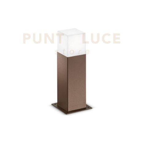 GES421- PALETTO ALLUMINIO 1 LUCE ATTACCO E27 COLORE RUGGINE H.30CM