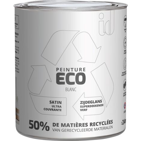 PEINTURE ECO RESPECTUEUSE SATIN BLANC 2L - ID Paris (1/2)