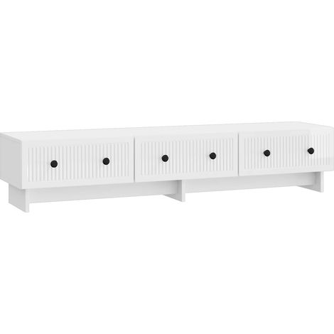 TV Cabinet High Gloss White 147 x 34.5 x 30 cm Engineered Wood vidaXL