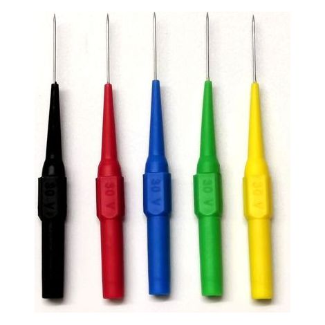 15pcs Pinces De Test De Perçage Sondes Sondes D'essai De Multimètre Sonde de clip de test Avec Prise De Banane Isolation Sonde de test de Multimètre 4mm, Sonde de test Automobile (1/4)