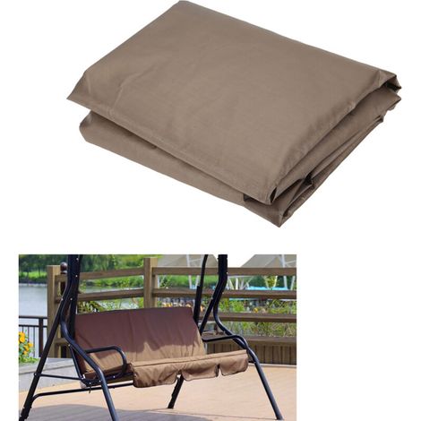 Gartenschaukel-Hängematten-Sitzbezug für 3-Personen-Hängematten, wasserdicht und strapazierfähig, aus 190T Polyester-Taft, Maße 150 x 50 x 10 cm, braun, inklusive 1 Bezug (1/5)