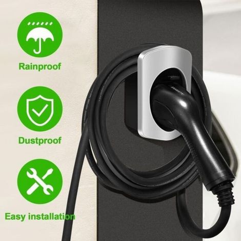 Support mural pour câble de charge EV – Imperméable et anti-poussière – Installation rapide – Compatible avec la plupart des câble (1/5)