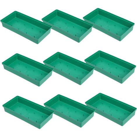 Grüne Tabletts für künstliche Blumenarrangements, 9 Stück PP (1/5)