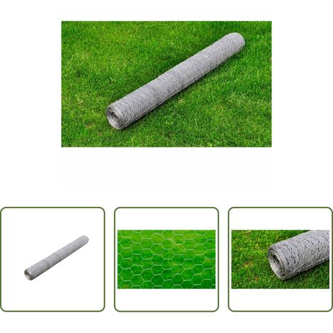 vidaXL Protection des arbres -  Grillage pour volière Acier galvanisé 25 x 0,75 m Argenté (1/5)