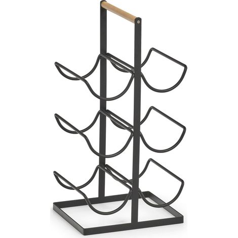Weinregal aus Metall, 6 Speichen, 46 cm, schwarz, ZELLER - ZELLER (1/2)