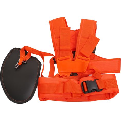 Sangle de tondeuse à gazon réglable avec rembourrage souple, bandoulière double pour débroussailleuse de jardin facilitant le travail