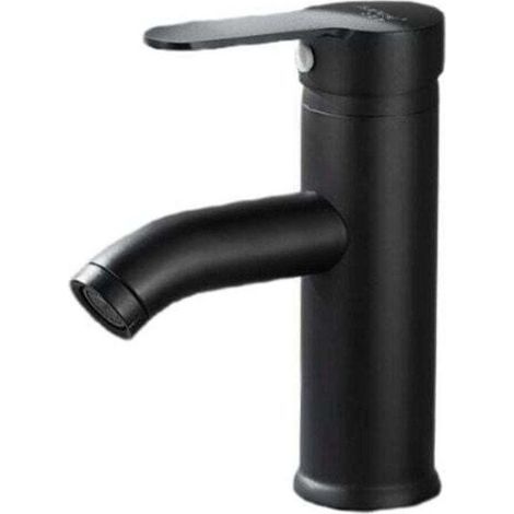 Robinet lave-mains noir mat Mitigeur eau chaude / eau froide Noir (1/5)