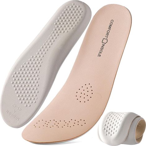 Dos pares de zapatos de piel sin calcetín para mujer, botas de trabajo finas - Absorción de impactos, protección contra el sudor, resistencia al olor, adecuados para calzado deportivo y de vestir (mel