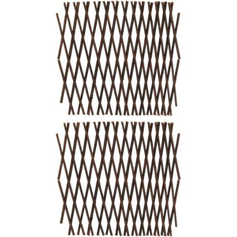 Natural willow trellis, expandable plant support, wooden trellis fence exterior wall (1/4)