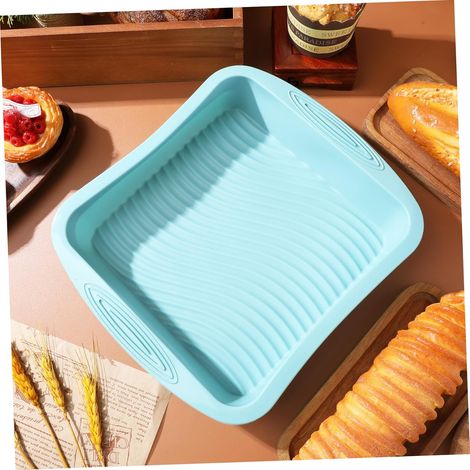 Silikon-Backmatten – Quadratische Kuchenform, Backofen-Backform, tiefe Form mit rutschfestem Griff, ideal für Kuchen und Brownies