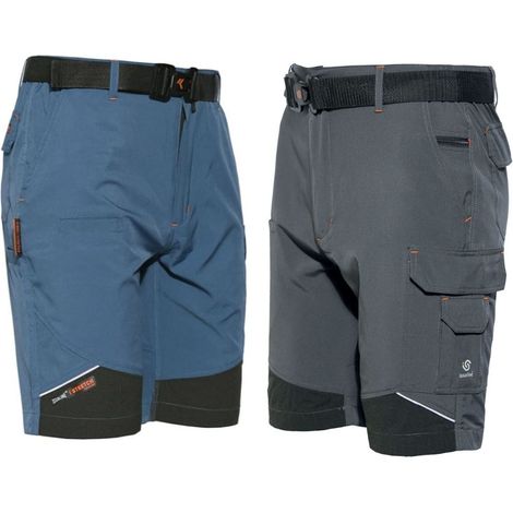 Issaline 8836B-080 Bermuda Da Lavoro Extreme Light Grigio Inserti Neri XL (1/4)