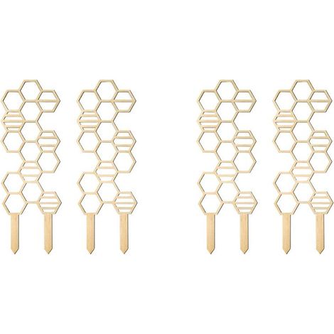 4X Support pour Plantes Grimpantes Pothos, Treillis en Bois en Nid D'Abeille pour Plantes D'Intérieur 16 Pouces - Plante de Jardin Décorative