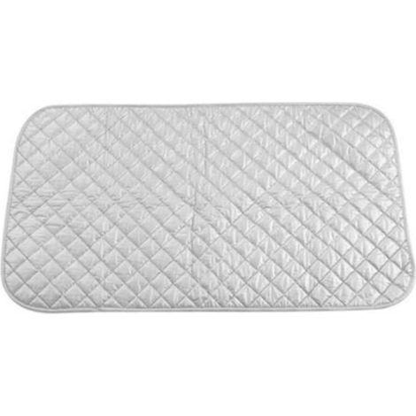 Isolierende Bügeldecke Dampfbügeldecke Baumwolle Tischmatte Tragbar für Waschmaschine Trockner Reisen Zuhause Silber 48 x 85 cm