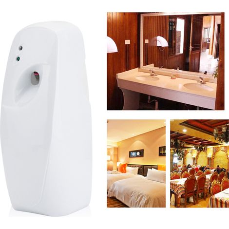 Difusor de aerosol automático de pared, dispensador de fragancia con ajustes de intervalo de 8/15/30 minutos, ABS blanco, compatible con botellas de 300 ml. (1/5)