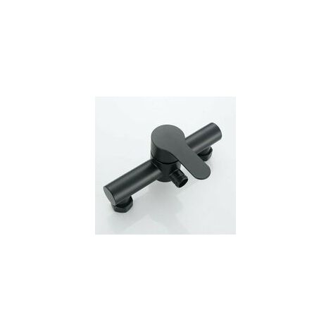 Rubinetto per vasca da bagno e doccia in acciaio inox nero, rubinetto per doccia da bagno, soffione doccia a parete (1/5)
