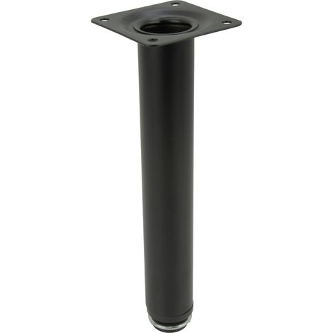 Pata de mueble recta negra altura 20 cm altura regulable (1/4)