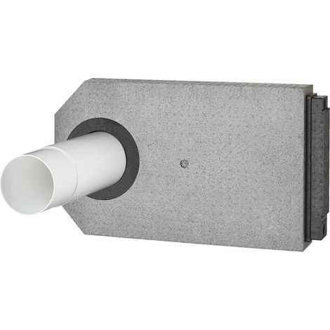 Helios ZRL 125 Rohbaupaket Laibung mit Teleskoprohr DN 125, Länge 260-500mm, inkl. 2 Putzdeckel, Kunststoff, Weiß
