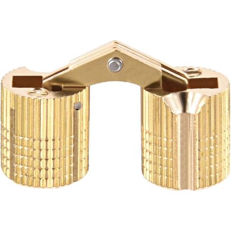 2 Stück zylindrisches Scharnier, unsichtbares Scharnier für Tür, Schrank, Schrank, 12 mm, offener Winkel 180°