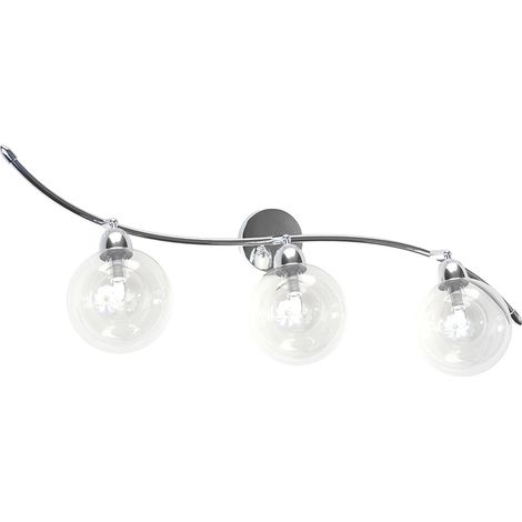 Applique Contemporaneo Orizz Willow Metallo Cromo Vetro Trasparente 3 Luci G9 (1/4)