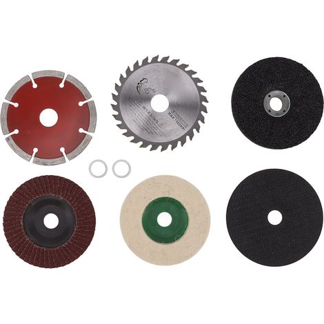 Disque de meuleuse, lot de roues de coupe en acier allié, accessoire polyvalent pour meulage et façonnage du bois, installation facile. (1/5)