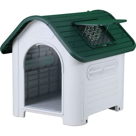 Niche pour Chien Maison pour Chiens pour Usage intérieur et extérieur avec fenêtre Ouverte (M) (1/5)