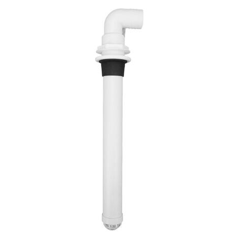 Manguera de desagüe de rebosadero blanca, flexible y de alta resistencia, con flujo de agua estable, universal, para camarotes de yates, baños y autocaravanas. (1/5)