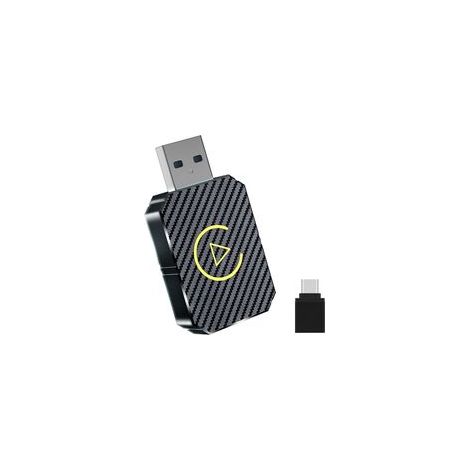 Adaptateur Carplay sans fil, adaptateur USB pour voiture, 2 en 1 Android Auto sans fil, convertit le dongle de jeu de voiture, Plug & Play Bluetooth pour entrée vidéo de voiture, adaptateurs (1/5)