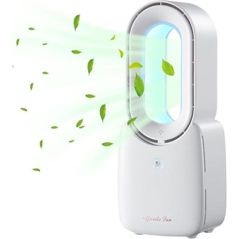 Ventilateur Sans Pales - 30 Cm - Silencieux - Pour Bureau Maison Chambre - Avec Lumière LED Tactile - 1 Pièce (1/4)