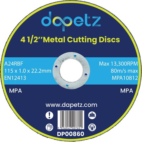 Dapetz ® Metal Cutting Discs 115mm Stainless Steel For Angle Grinder 115 x 1 x 22.2mm High Performance Grinder Discs With 22.2mm Bore For Precise Cutting & Smooth Grinding 1PC (1/5)