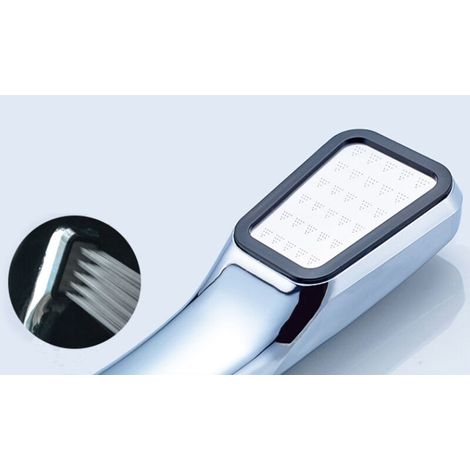 Pommeau de douche rectangulaire à haute pression, 300 trous, économie d'eau, accessoires de douche pour salle de bain (tuyau de pomme de douche) (1/4)