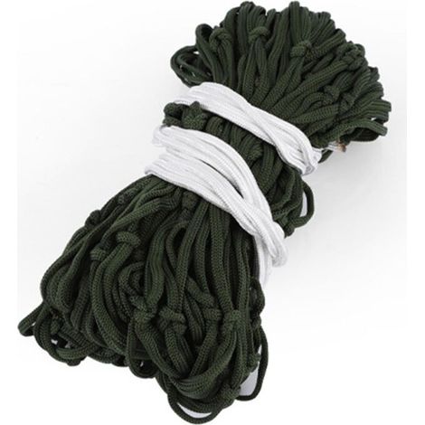 Hamac d'extérieur Capacité de charge de 250 lb Chaise pivotante suspendue légère et portable avec corde en nylon pour les voyages de camping dans l'arrière-cour Vert armée, (1/4)