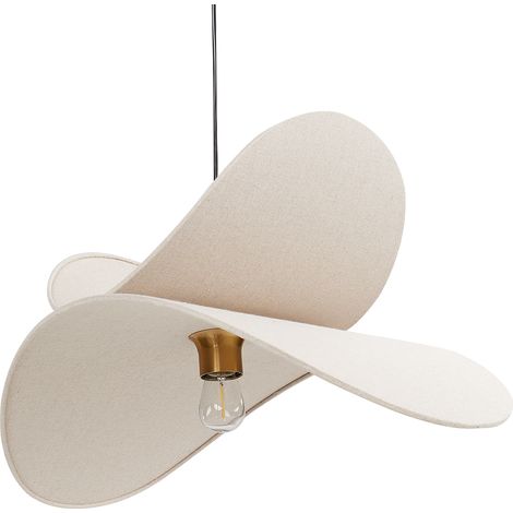 Lámpara colgante moderno iluminación de techo pantalla de tela de lino bombilla expuesta beige Mascota