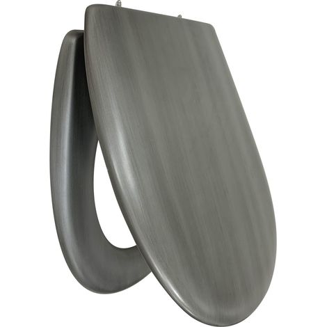 Primaster WC-Sitz mit Absenkautomatik Metallic grau abnehmbar Toilettensitz (1/2)