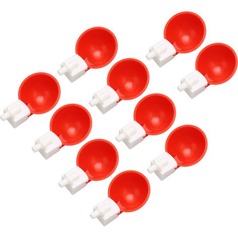 Lot de 10 abreuvoirs automatiques pour volailles (poulets, canards, oies, dindes) (1/5)