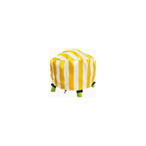 Housse de Protection pour Table Ronde d'Eau, Housse Imperméable Anti-UV pour Table de Jeu Extérieure, Plage et Parc Aquatique, avec Rayures Jaunes (1/5)